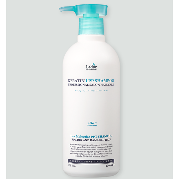 Бессульфатный протеиновый шампунь Lador Keratin LPP Shampoo, 530 мл