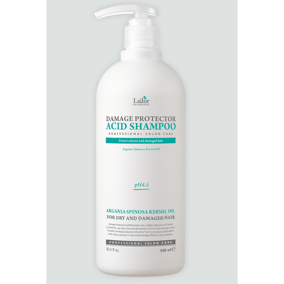 Защитный шампунь для поврежденных волос Lador Damage Protector Acid Shampoo, 900 мл