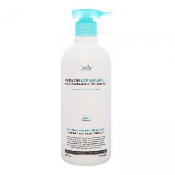 Шампунь для волос с кератином Lador Keratin LPP Shampoo, 530мл