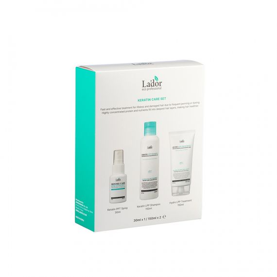 Набор для волос: Lador Keratin Care Set: Hydro LPP Treatment, Keratin LPP Shampoo, Before Care Keratin PPT 1x30мл, 2x150мл