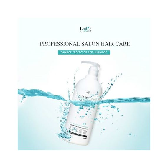 Защитный шампунь для поврежденных волос Lador Damage Protector Acid Shampoo, 900 мл, изображение 7